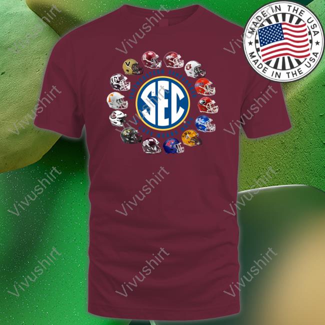 2023 Sec Southeastern Conference It Just Means More 14 Teams Helmet Shirt