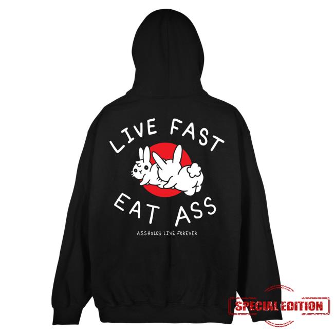 Official Linda Finegold Merch Store Live Fast Eat Ass T-Shirt Black Lindafinegold Clothing Shop