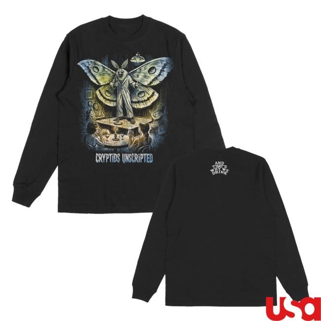 Official Atwwd Merch Cryptids Unscripted Long Sleeve (Black) Tee