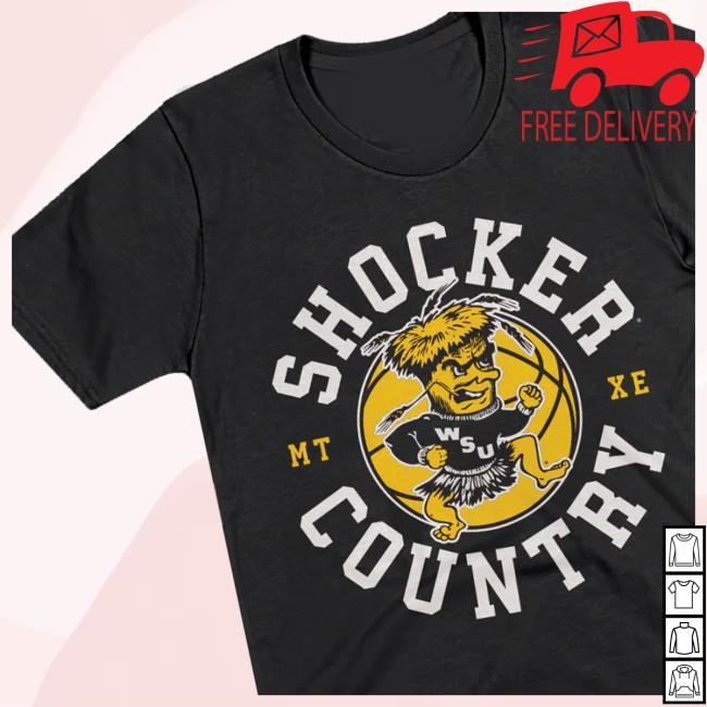 Homefield Apparel Merch Shop Store Official Wichita State Shocker Country Basketball Shirt