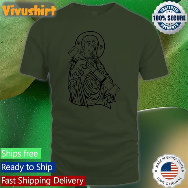 Saintjavelin Store Army Green Saint Javelin Outline Shirt