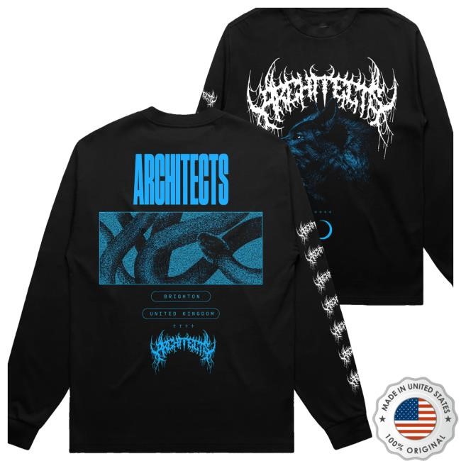 Architects Merch Shop Wolf Black Long Sleeve Long Sleeve Shirt