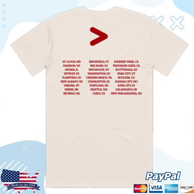 Andy Grammer Merch Store Cream Greater Than Tour Tee Shirt