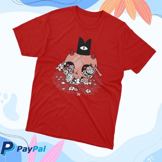Devolver Digital Merch Cult Of The Lamb Floral Skull Hoodie