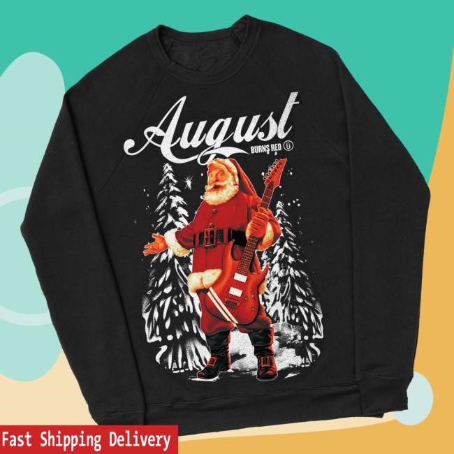 August Burns Red Tour Merch Shop Cola Santa Jake Crew Neck Hooded Sweatshirt