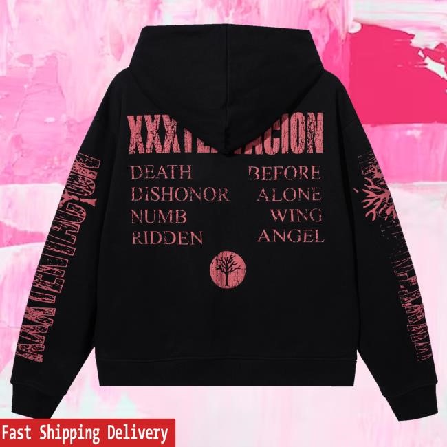 Xxxtentacion Merch One Minute Hoodie Black Red Shirts