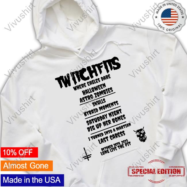 Twitching Tongues Twitchfits Where Eagles Dare Halloween Astro Zombies Skulls Hybrid Moments Sweatshirt