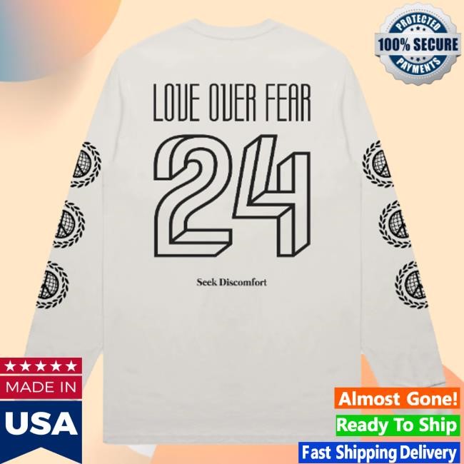 Official Seek Discomfort Merch Love Over Fear F.C. Long Sleeve Shirts