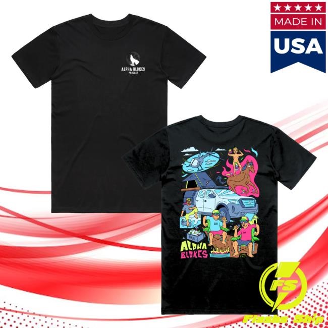 Alpha Blokes Official Merch Store Story Of The Show Cartoon Short Sleeve Tee 2024