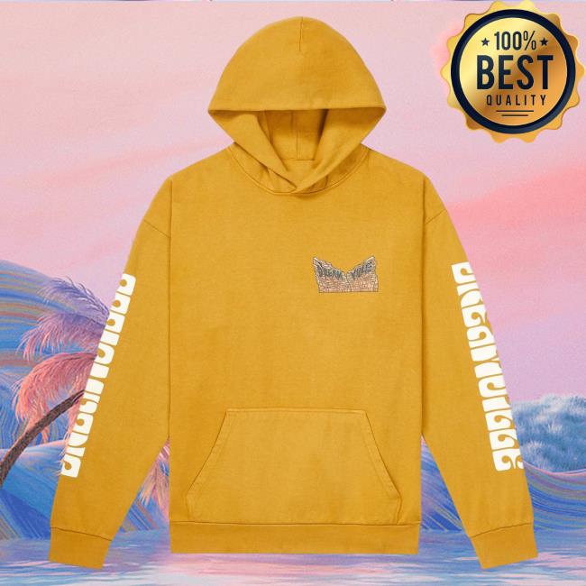 Official Dreamville Merch Red Rocks Collectible Sweatshirts Gold Dreamville Records