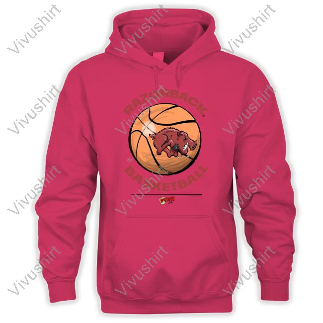 Razorback Basketball Long Sleeve Tee Hogtoons Razorback Basketball Tees Hogtoons