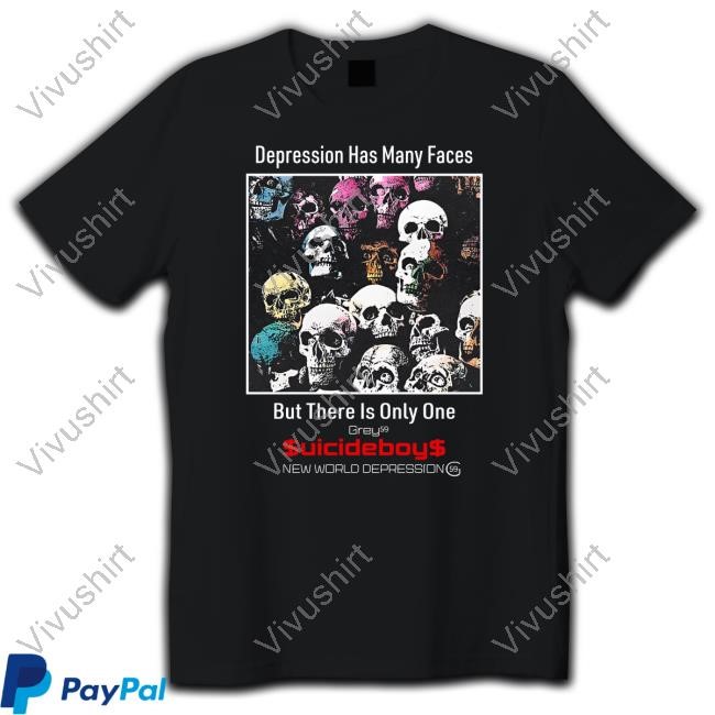 Depression Has Many Face But There Is Only One New World Depression Tee