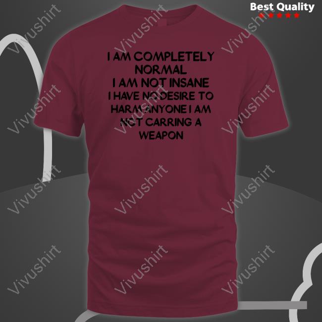 I Am Completely Normal I Am Not Insane Hoodie