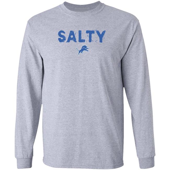 Jared Goff Wearing Salty Long Sleeve T Shirt Detroit Lions Salty Shirt Evan Fox