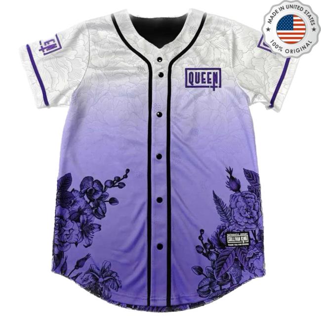 Official Sullivan King Merch 2023 "Return Of The Queen" Bassball Jersey T-Shirt Riot Purple