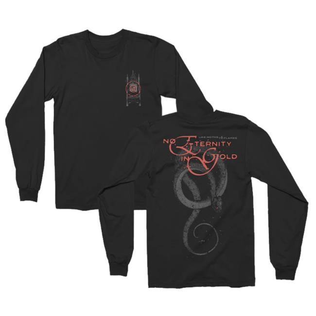 Like Moths To Flames No Eternity In Gold Long Sleeve Sweatshirt