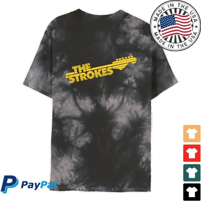 Shop The Strokes Merch Store The Strokes Guitar Design Tie-Dye Sweatshirt