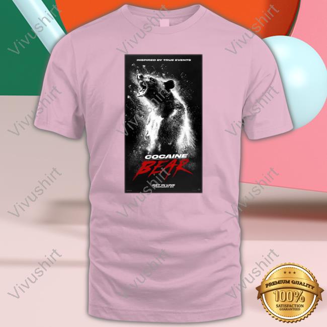 Discussingfilm Cocaine Bear Poster Official Shirt Chinchillazllla Discussingfilm Cocaine Bear Poster Official Shirt