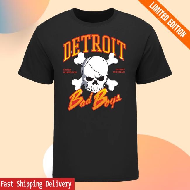 Pistons313 Shop 2024-25 Detroit Pistons Bad Boys Gradient Shirt