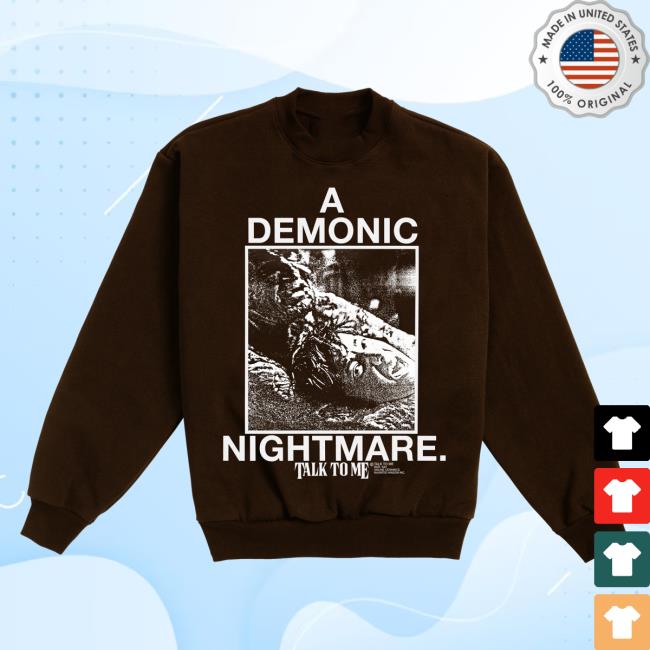 Official A24 Merch Store Online Ceramics X Talk To Me Demonic Nightmare Popover Hoodie Brown A24 Shop