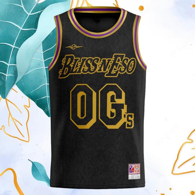 Official Merchbar Bliss n Eso Snake Print Basketball Jersey Black Tees Merch Bar