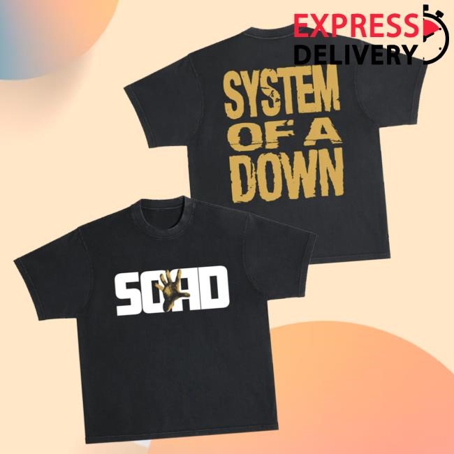 System Of A Down Merch Gold Hand Shirts