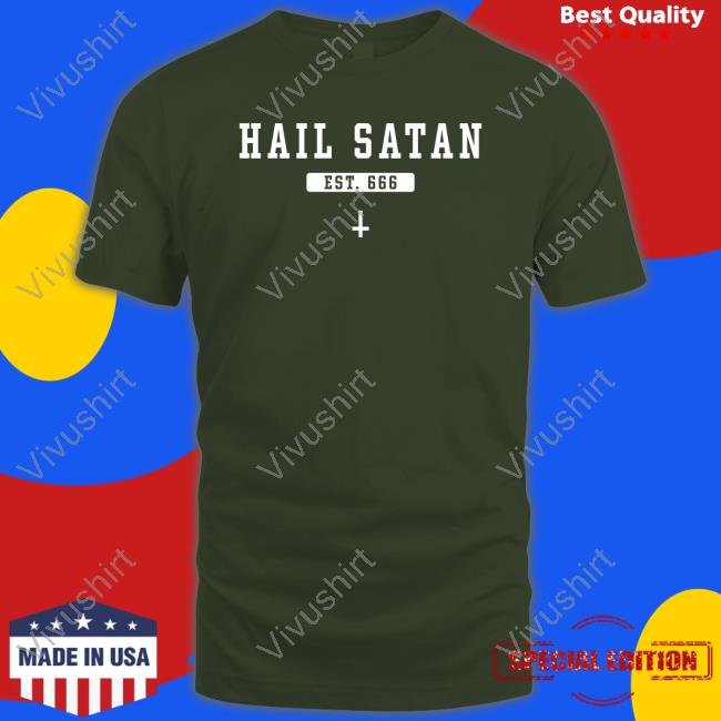 A Woman Wearing A Hail Satan Shirt Declared A Ron Desantis Is Tropical Hitler Shirt