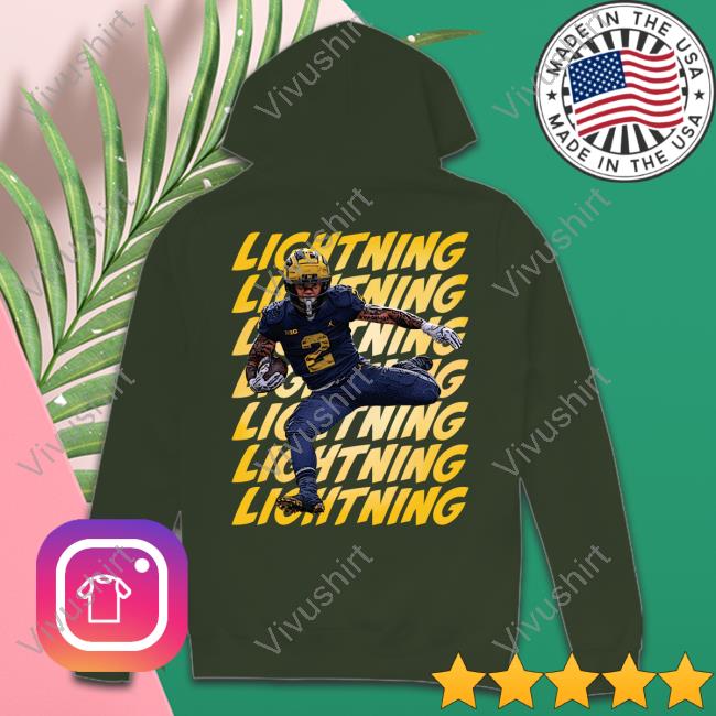 Valiant University Of Michigan Football Blake Corum Lightning Shirt The Mden Store Valiant University of Michigan Football Blake Corum Lightning T Shirt