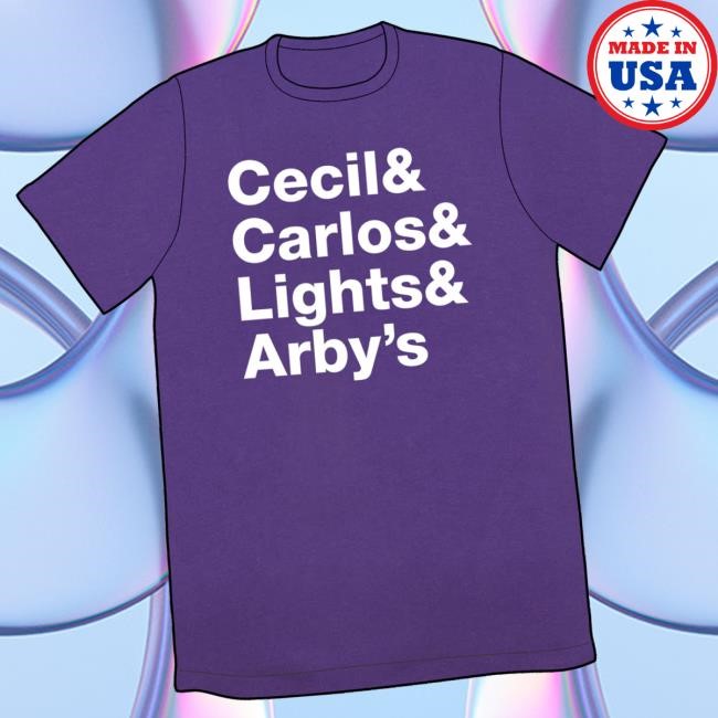 Topatoco Merch Shop Cecil Carlos Lights Arby's Shirt