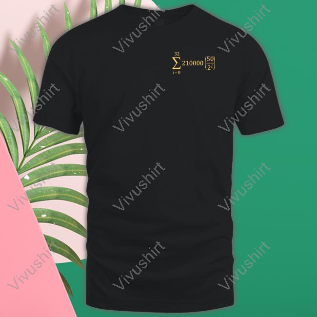 Bitcoin 32 Sum I Equal 0 210000 Parentheses 50 2I Shirt Bitcoin Supply Formula T Shirt