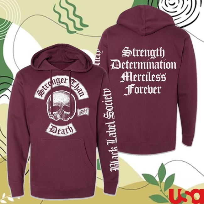 Trending Blacklabelsociety Merch Stronger Than Death Sdmf Maroon t-shirt, hoodie, tank top, sweater and long sleeve t-shirt