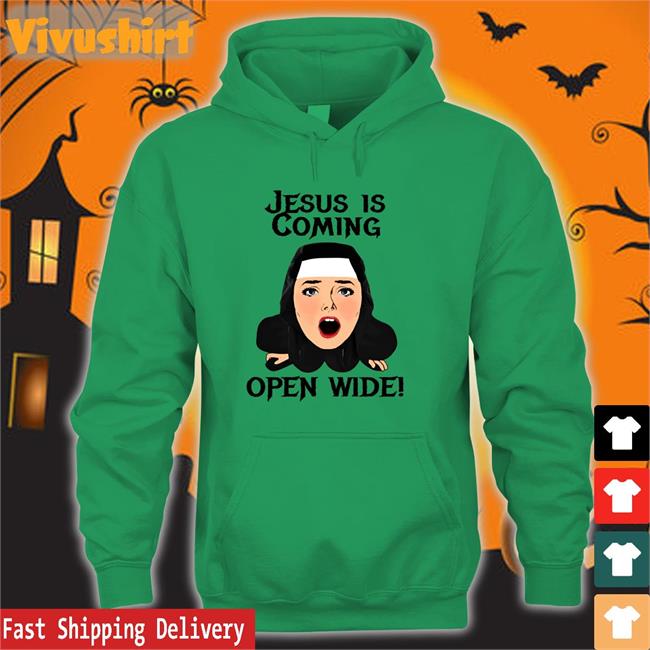 Jesus Is Coming Open Wide Shirt The Good Shirts Store White