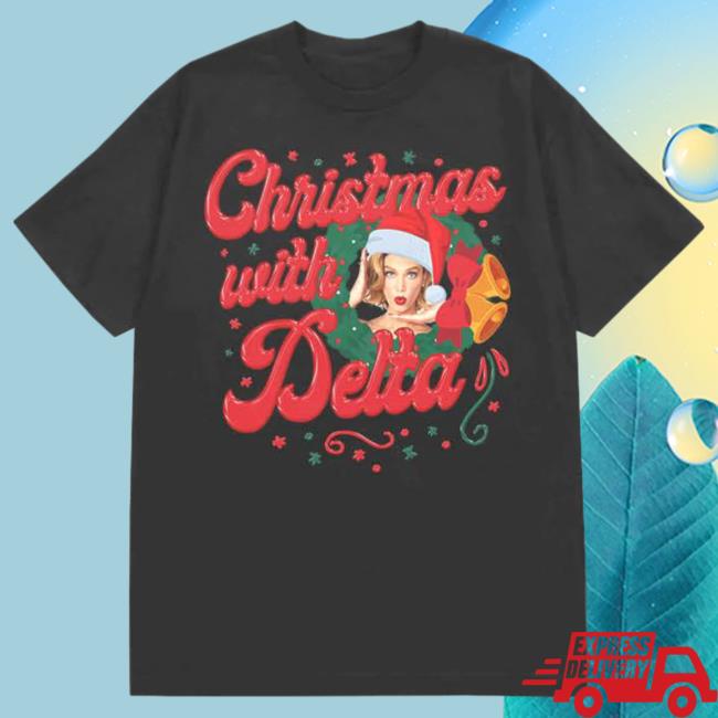 Official Merch Bar Delta Goodrem Christmas With Delta Photo Sweater Black MerchBar