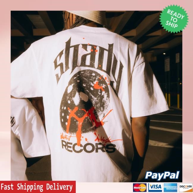 Shady Records Merch Store Shady Records 25Th Anniversary Mask Crewneck Sweatshirt