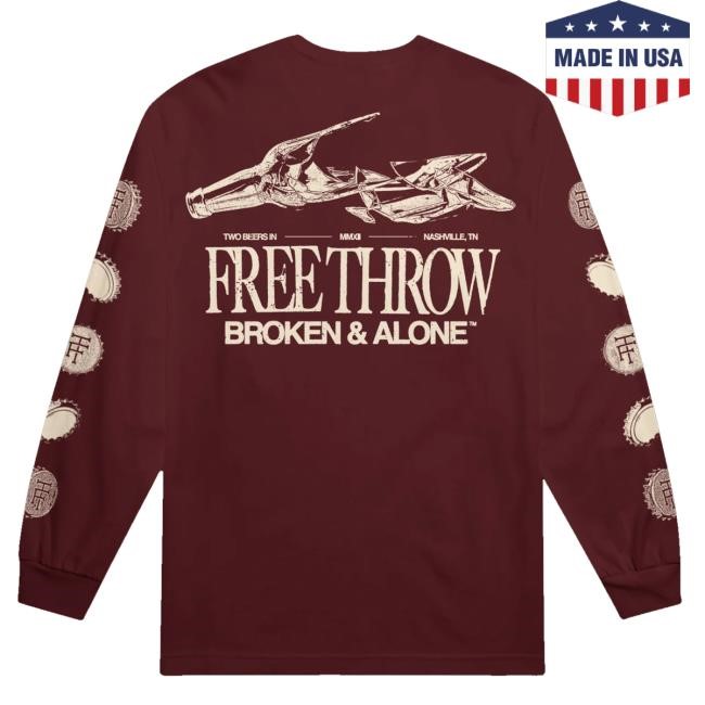Free Throw Band Merch Store Broken And Alone Long Sleeve T-Shirt