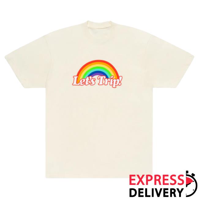 Official Sturniolo Triplets Merch Lets Trip Rainbow Tees Cream SturnioloTriplets Clothing Shop Sturnioloclothing