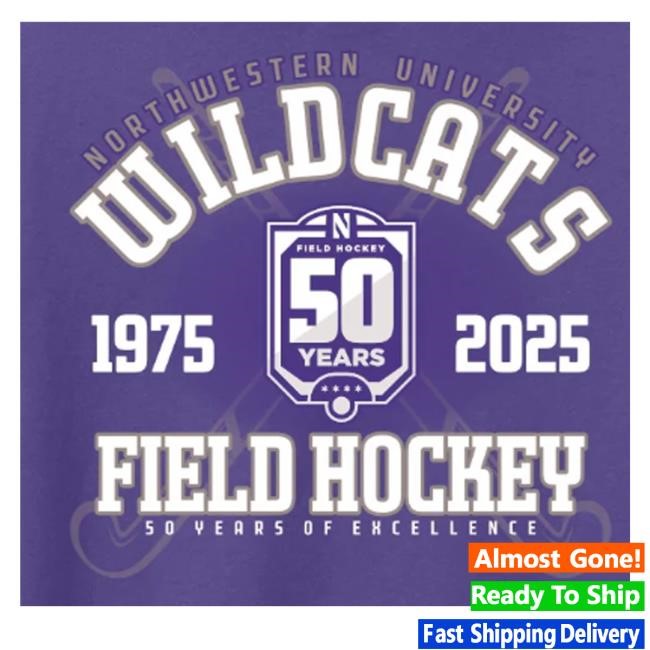 Nusports Store Northwestern Field Hockey 50 Years Youth Bogo Funny Shirt
