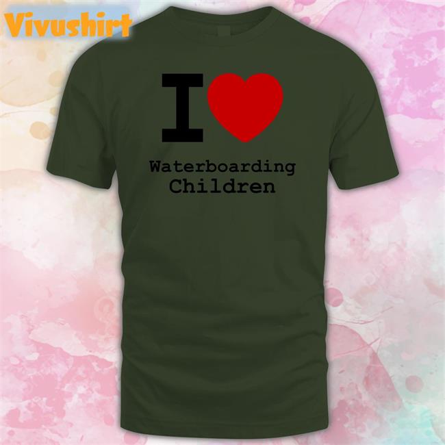 I Love Waterboarding Children T Shirts