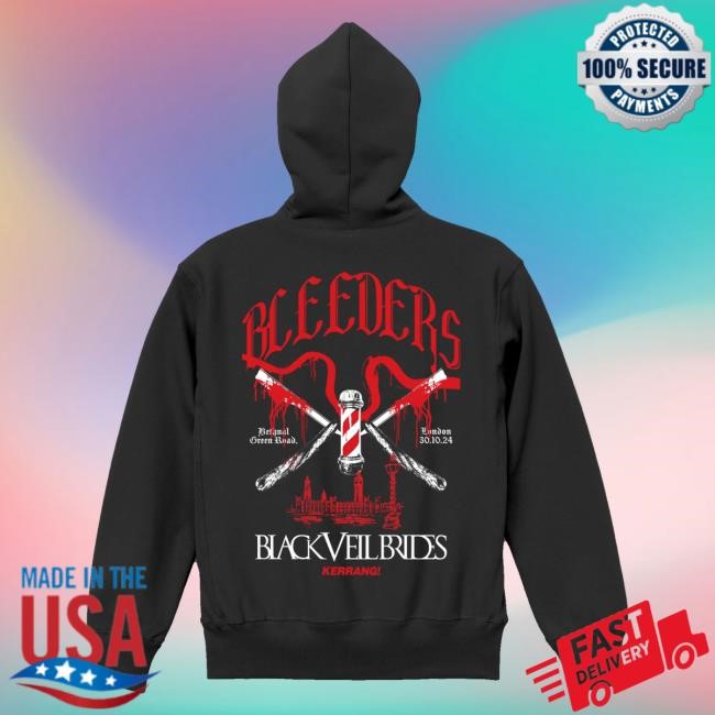 Kerrang Store Merch Shop Black Veil Brides X Kerrang! London Hoodie Sweatshirt