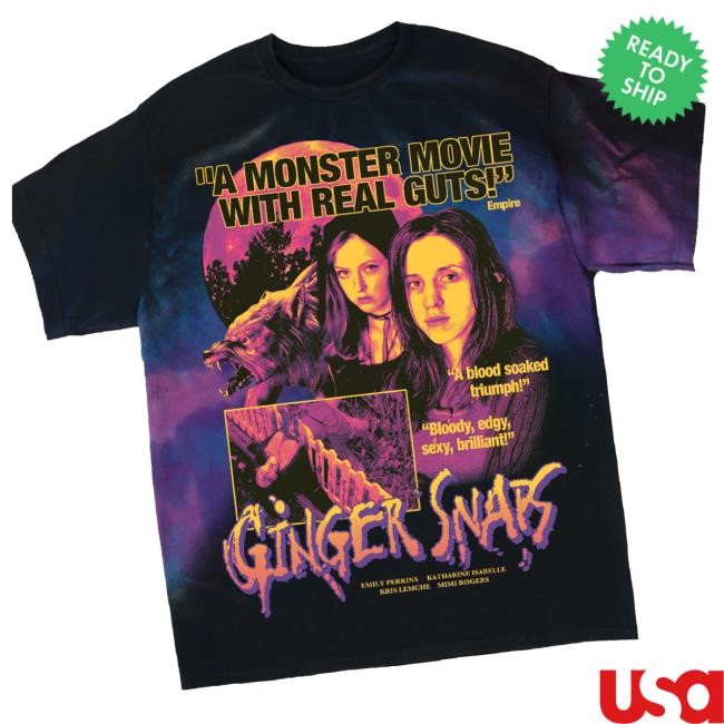 Studiohouse Designs Studiohouse Horror Merch Ginger Snaps Tiedye Baseball Jersey