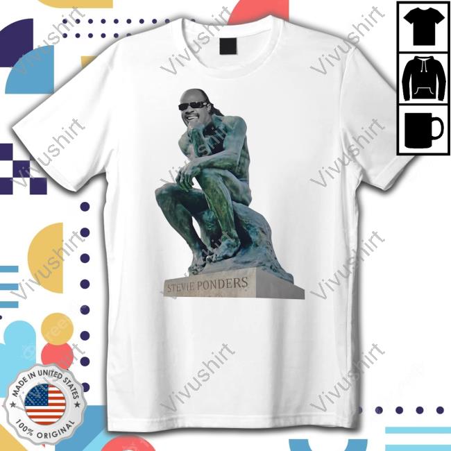 Official Stevie Ponders Roman Statue Stevie Wonder Pun Tee