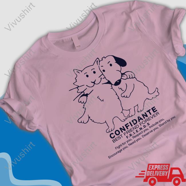 Debbie Fong Confidante Best Friend Forever Friends T-Shirt Dog And Cat