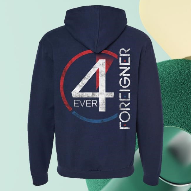 Official Foreigner Merch 4Ever Zip Tee Shirt