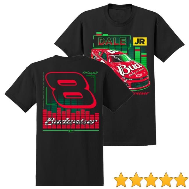 Official Shopjrnation Merch Dale Earnhardt Jr #8 Budweiser Black Funny Shirt