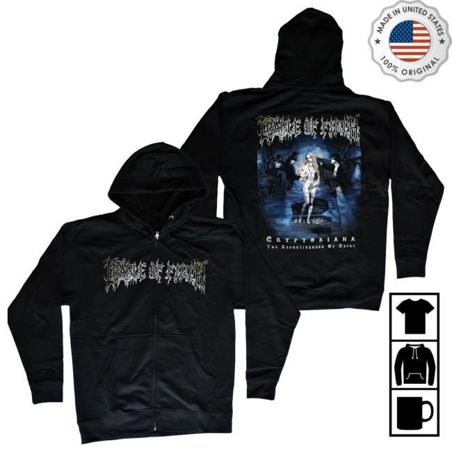 Official Night Shift Merch Indie Merch Store Cradle Of Filth - Cryptoriana Zip-Up Crew neck NightShiftMerch IndieMerchStore
