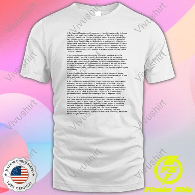 The Industrial Revolution And Its Consequences Have Been A Disaster For The Human Race T-Shirt