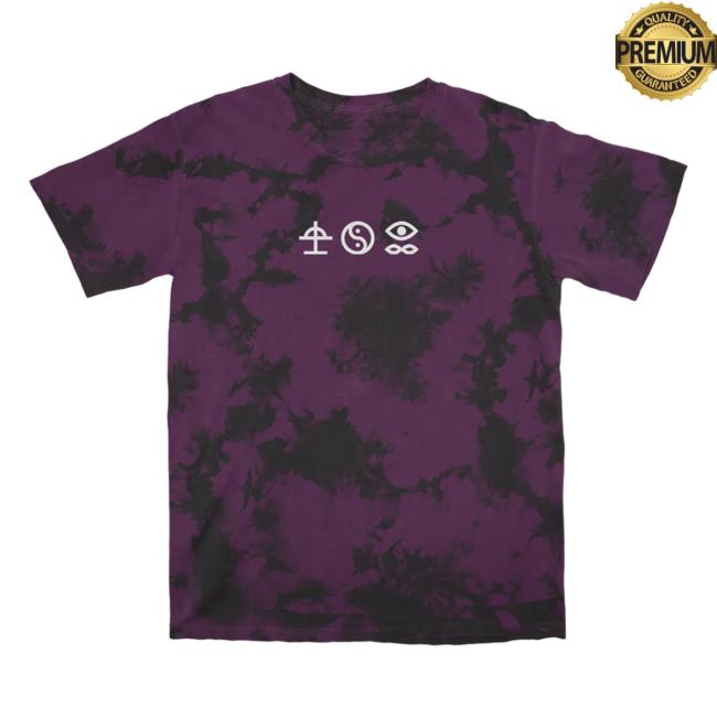 Official Sumerian Merch Store Bad Omens - Like A Villain Purple Tie Dye Pullover Hoodie BadOmens Tie-Dye Apparel Clothing Shop