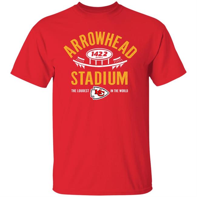 Arrowhead Stadium1422 Decibels The Loudest In The World Shirt Kansas City Chiefs