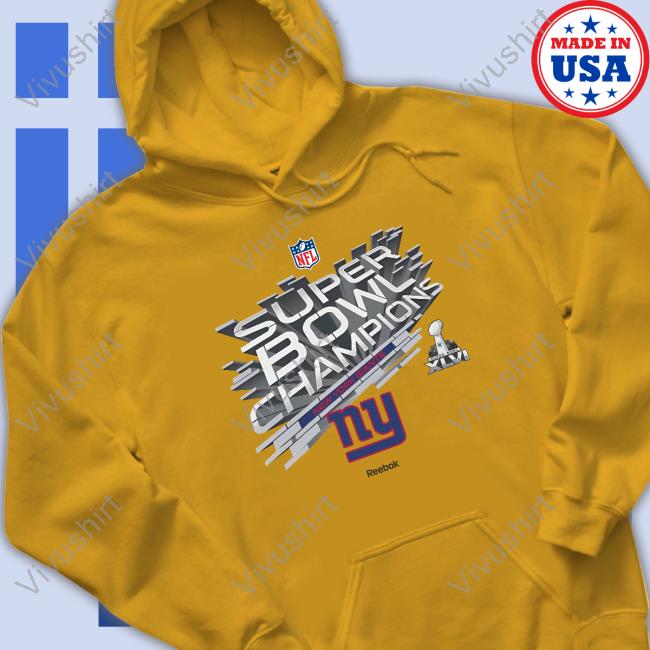York Giants Super Bowl Xlvi Champions By Reebok Tee Shirt