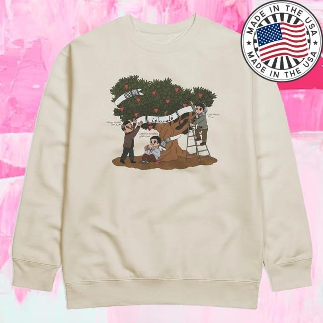 Deprogramshop Merch Store Palestinian Olive Tree Long Sleeve Shirt